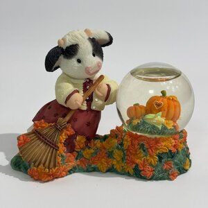 Mary's Moo Moos "Moo Autumn Be in Pictures" 690015 Snow Globe Cow Fall Retired